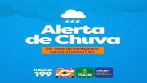 Camaçari tem alerta amarelo de chuva até sábado (27)